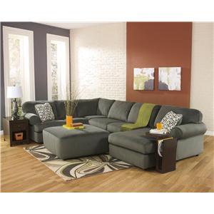 Signature Design by Ashley Jessa Place - Pewter Casual Sectional Sofa